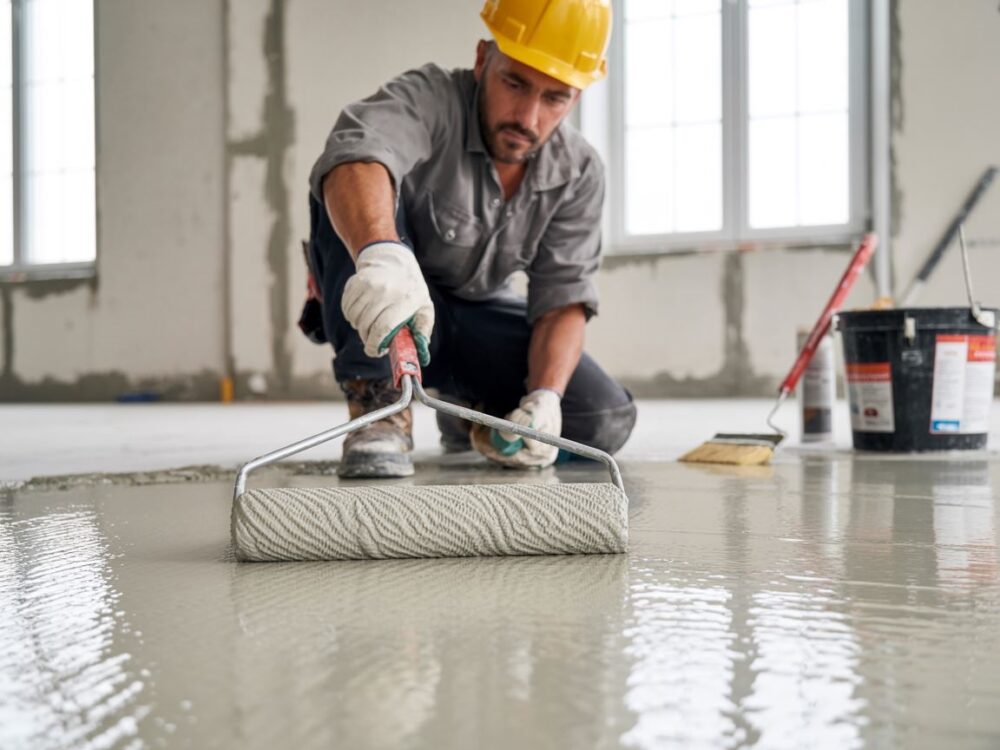 aplikacja podkładu na beton