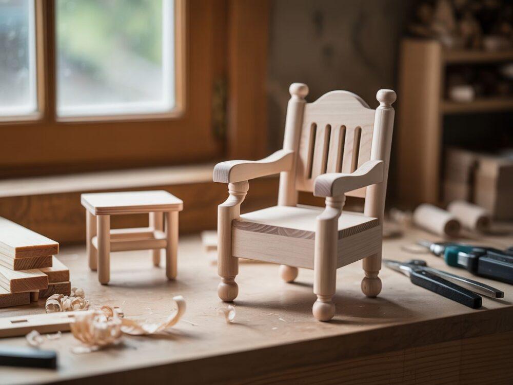 drewniane mebelki dla lalek