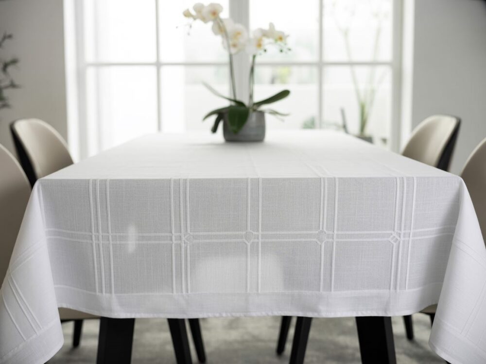 elegancki obrus na prostokątny stół