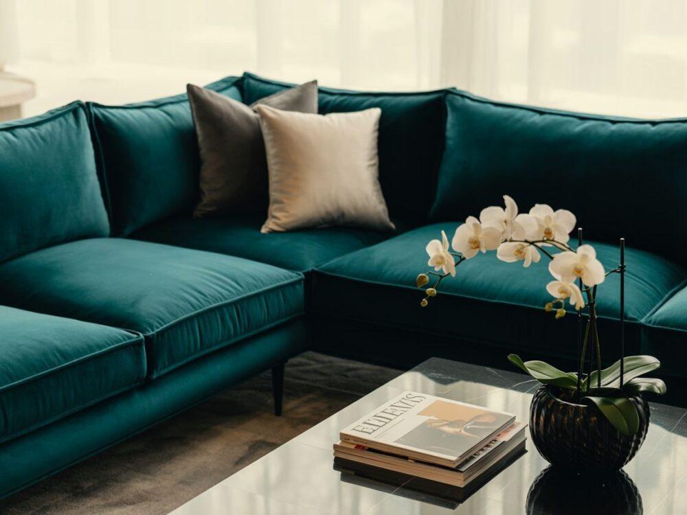 komfortowy narożnik velvet