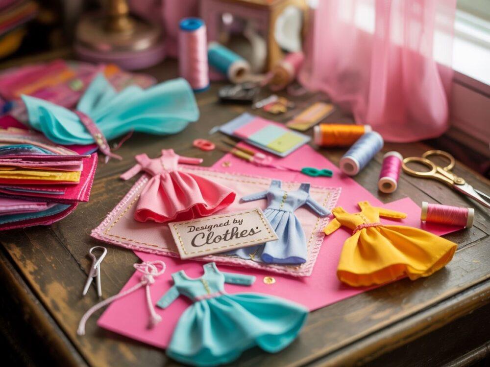 materiały do ubranek barbie