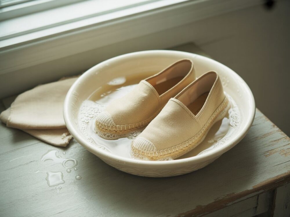 pranie espadryli ręcznie