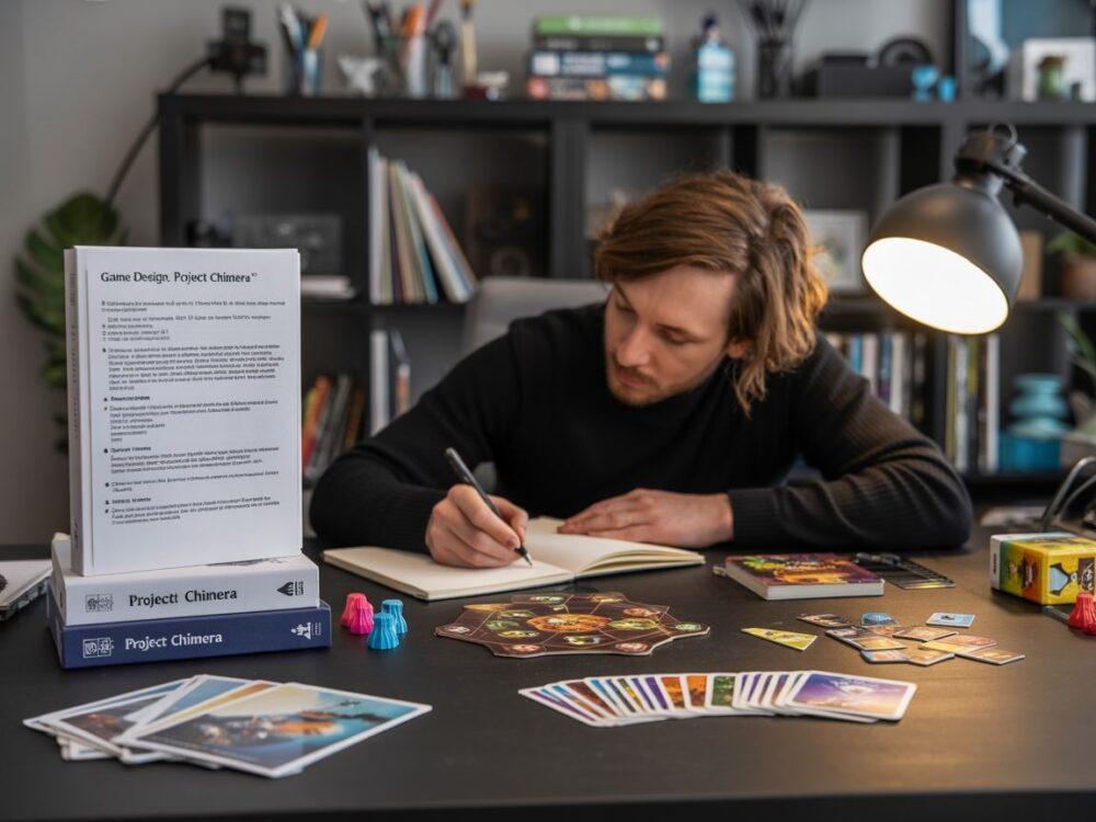 twórca gier przy pracy