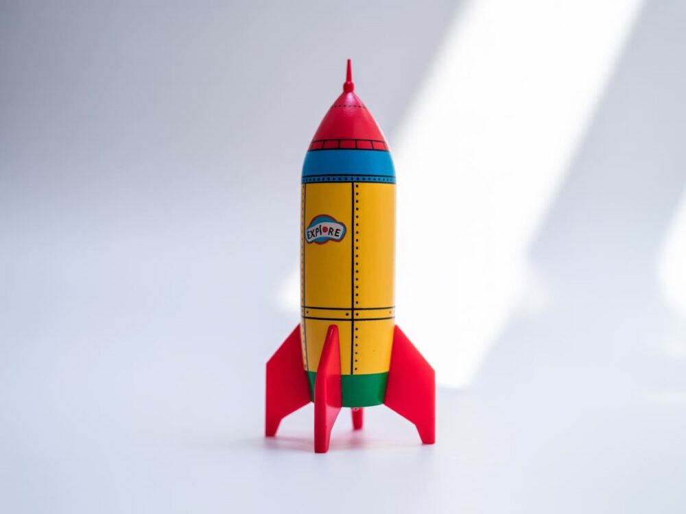 zabawka rakieta kosmiczna